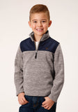Roper Boys Polar Fleece Brown Pullover - Roper