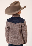 Roper Boys Polar Fleece Heather Chocolate Pullover - Roper