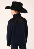 Roper Boys Polar Fleece Heather Navy Pullover - Roper
