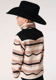 Roper Boys Polar Fleece Horizontal Aztec Print Pullover - Roper