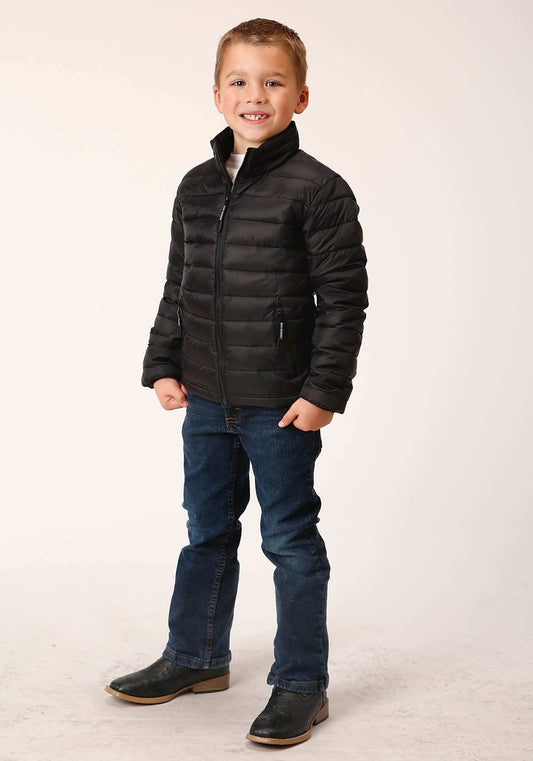 Roper Boys Black Nylon Parachute Down Jacket - Roper - Flyclothing LLC