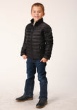 Roper Boys Black Nylon Parachute Down Jacket - Roper