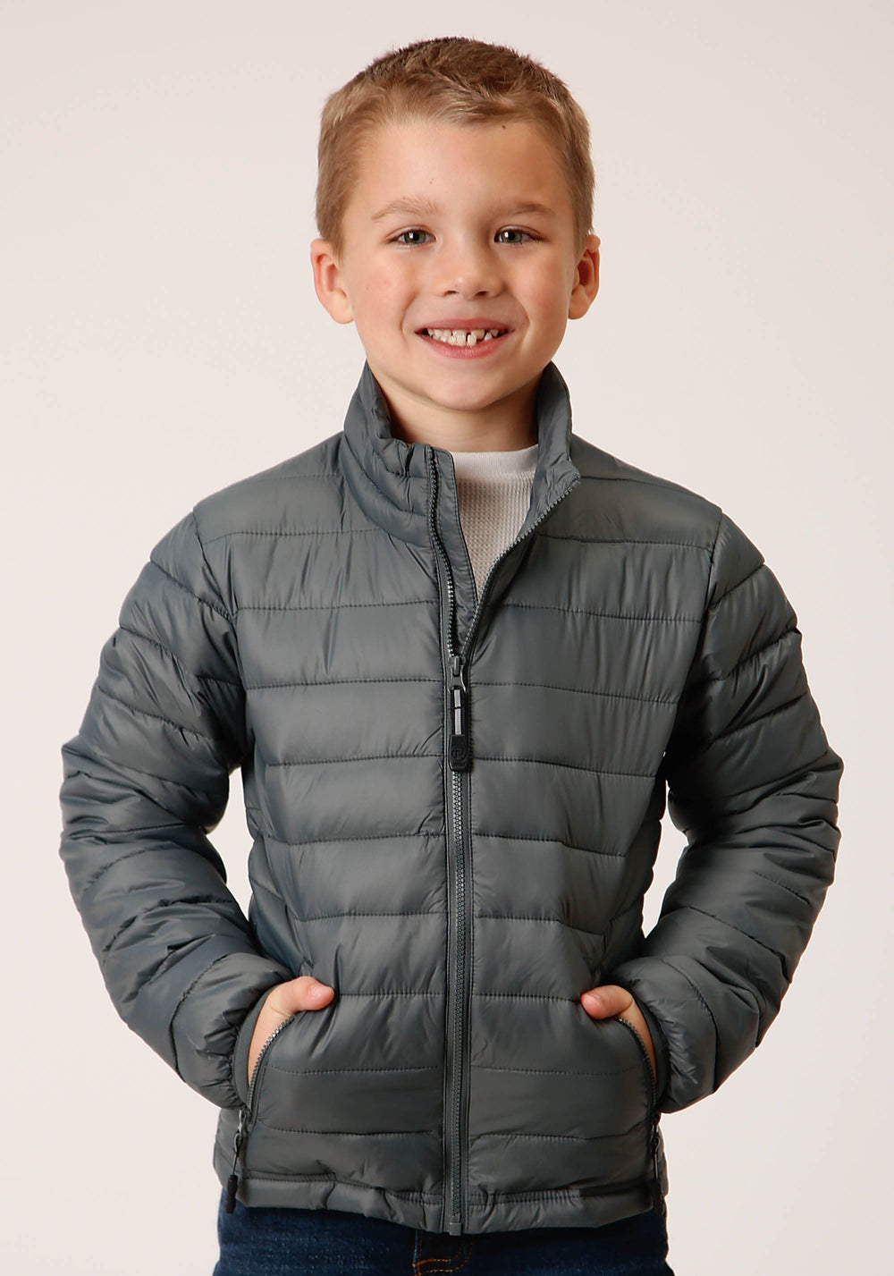 Roper Boys Slvr Sage Nylon Parachute Down Jacket - Roper