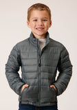 Roper Boys Slvr Sage Nylon Parachute Down Jacket - Roper