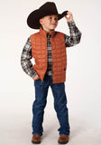 Roper Boys Crushable Poly Filled Down Vest - Roper