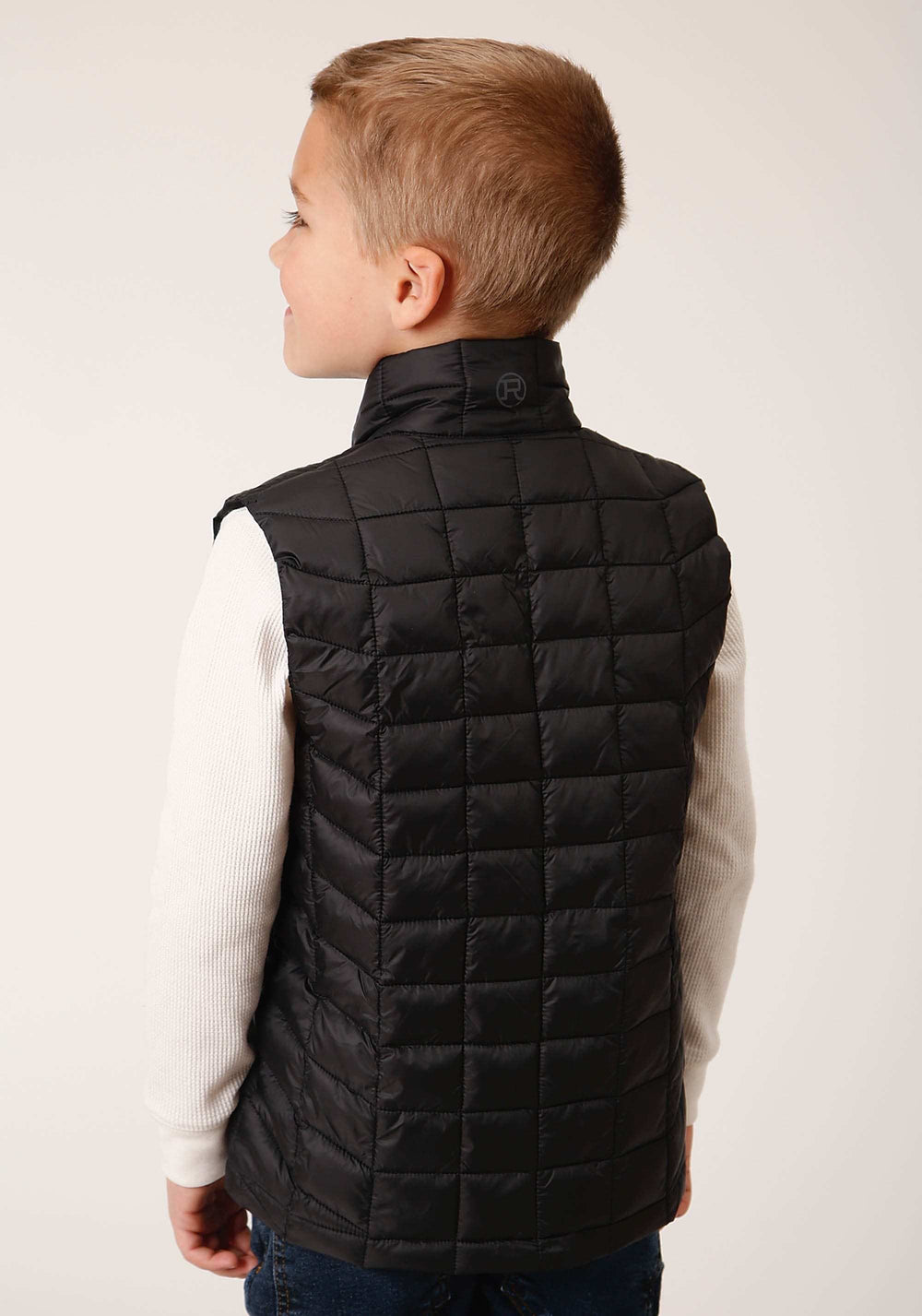 Roper Boys Black Nylon Parachute Down Vest - Roper - Flyclothing LLC