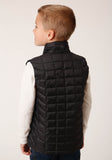 Roper Boys Black Nylon Parachute Down Vest - Roper