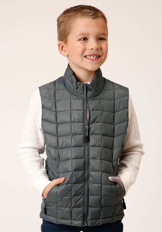 Roper Boys Silver Sage Nylon Parachute Down Vest - Roper - Flyclothing LLC