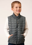 Roper Boys Silver Sage Nylon Parachute Down Vest - Roper
