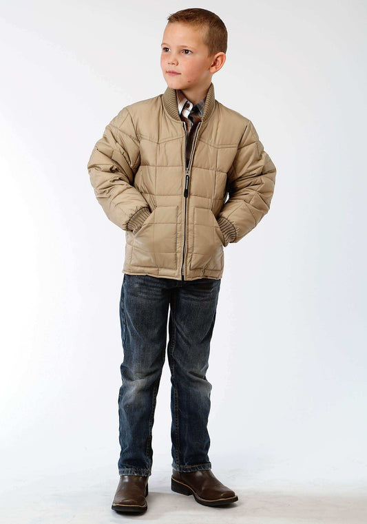Roper Boys Khaki Poly-Filled Jacket - Roper - Flyclothing LLC