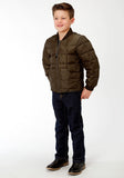 Roper Boys Brown Poly-Filled Jacket - Roper