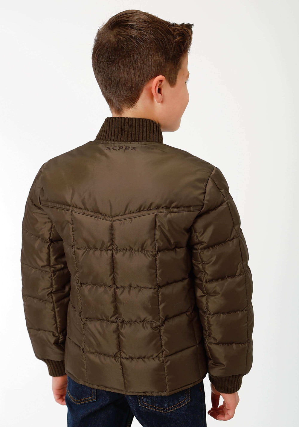 Roper Boys Brown Poly-Filled Jacket - Roper - Flyclothing LLC