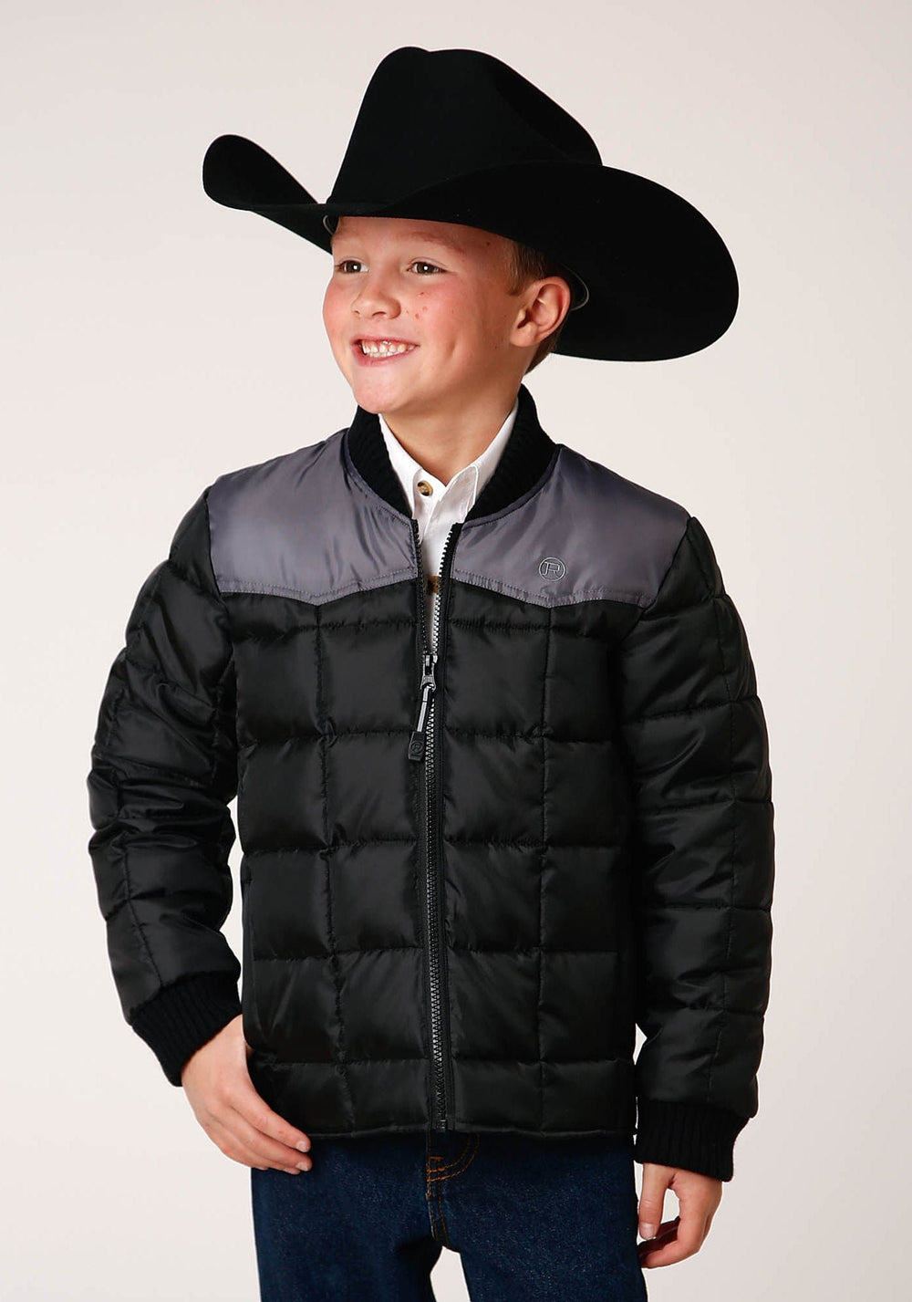 Roper Boys Quilted Poly Filled Western Jacket - Roper