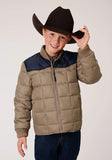 Roper Boys Quilted Poly With Poly Fill Jacket Poly Filled Western Jacket - Roper