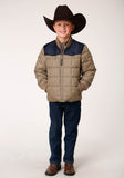 Roper Boys Quilted Poly With Poly Fill Jacket Poly Filled Western Jacket - Roper