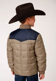 Roper Boys Quilted Poly With Poly Fill Jacket Poly Filled Western Jacket - Roper