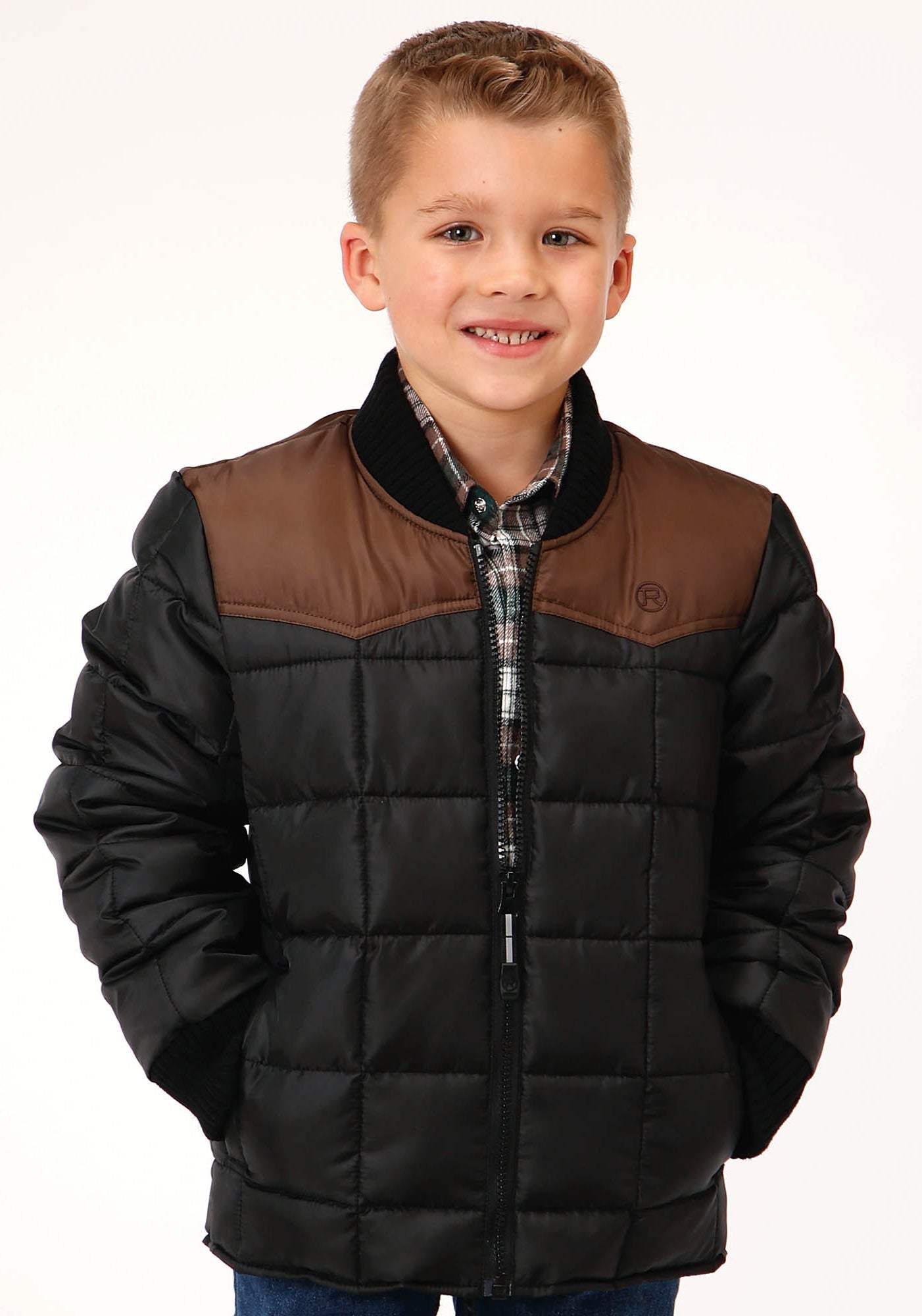 Roper Boys Quilted Polyfilled Jacket Poly Filled Western Jacket - Roper - Flyclothing LLC