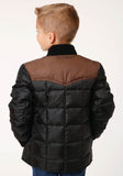 Roper Boys Quilted Polyfilled Jacket Poly Filled Western Jacket - Roper