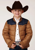 Roper Boys Quilted Polyfilled Jacket Poly Filled Western Jacket - Roper