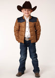 Roper Boys Quilted Polyfilled Jacket Poly Filled Western Jacket - Roper