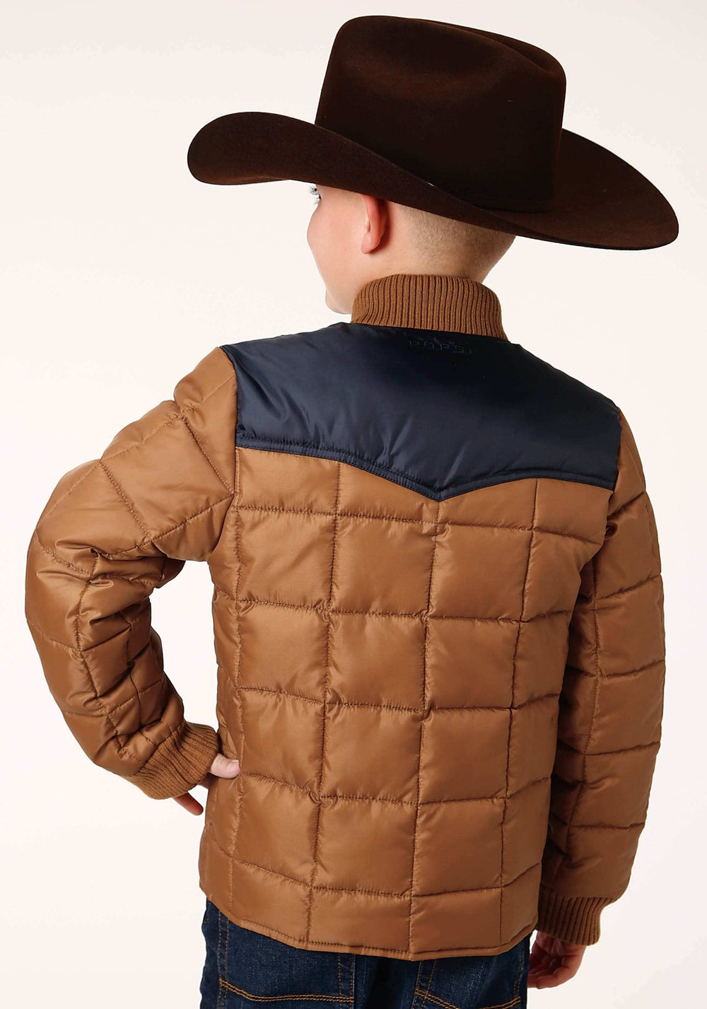 Roper Boys Quilted Polyfilled Jacket Poly Filled Western Jacket - Roper - Flyclothing LLC