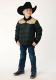 Roper Boys Quilted Polyfilled Jacket Poly Filled Western Jacket - Roper