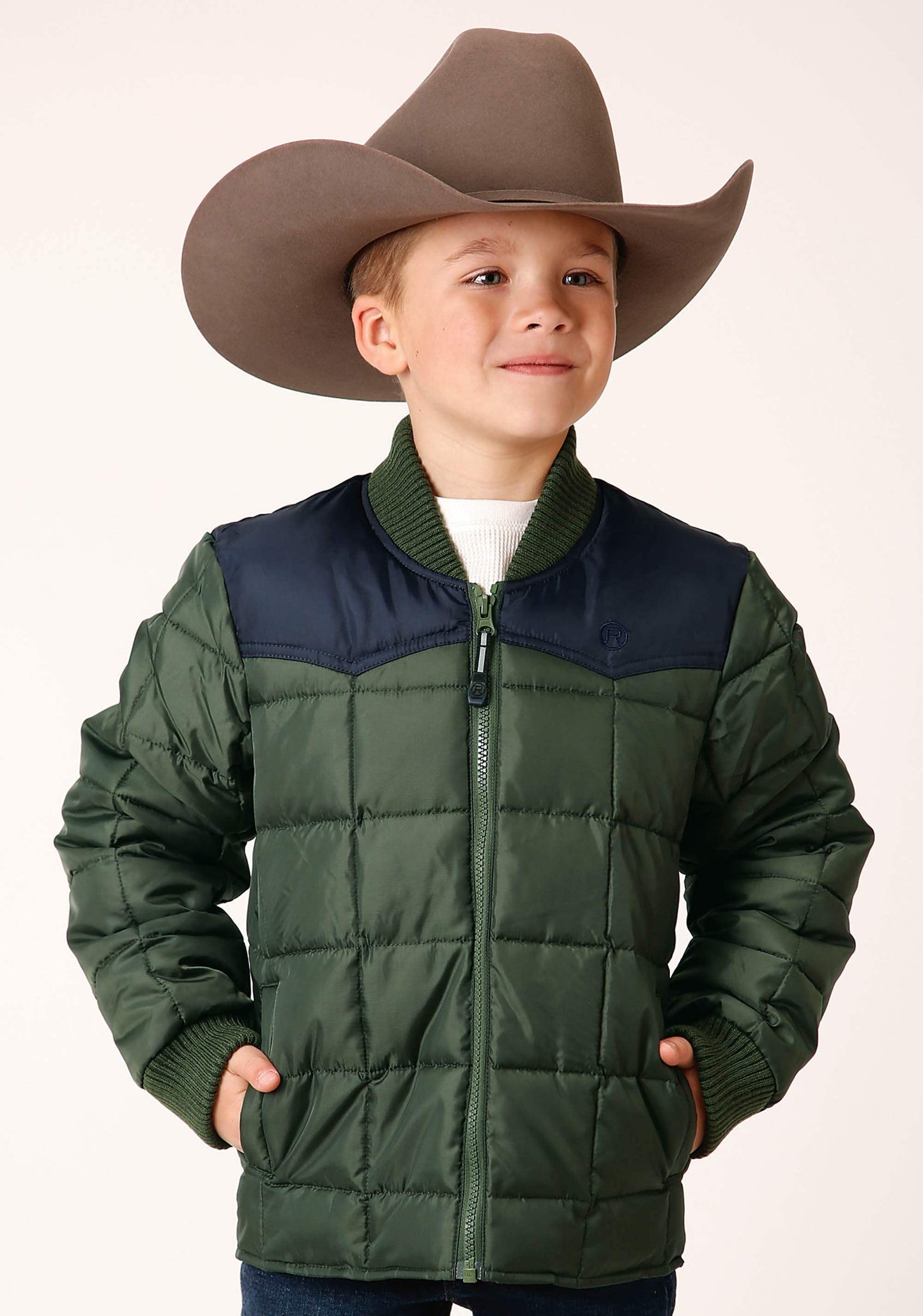 Roper Boys Quilted Polyfilled Jacket Poly Filled Western Jacket - Roper - Flyclothing LLC