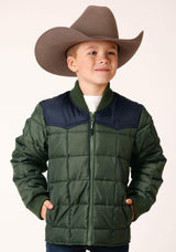 Roper Boys Quilted Polyfilled Jacket Poly Filled Western Jacket - Roper - Flyclothing LLC