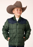 Roper Boys Quilted Polyfilled Jacket Poly Filled Western Jacket - Roper