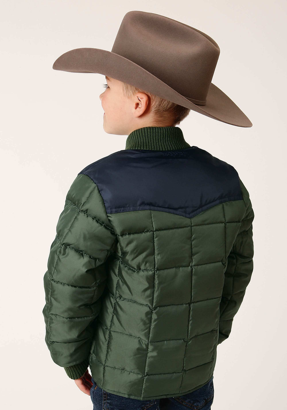 Roper Boys Quilted Polyfilled Jacket Poly Filled Western Jacket - Roper - Flyclothing LLC