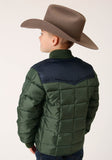 Roper Boys Quilted Polyfilled Jacket Poly Filled Western Jacket - Roper