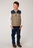 Roper Boys Quilted Poly With Poly Fill Vest Poly Filled Western Vest - Roper