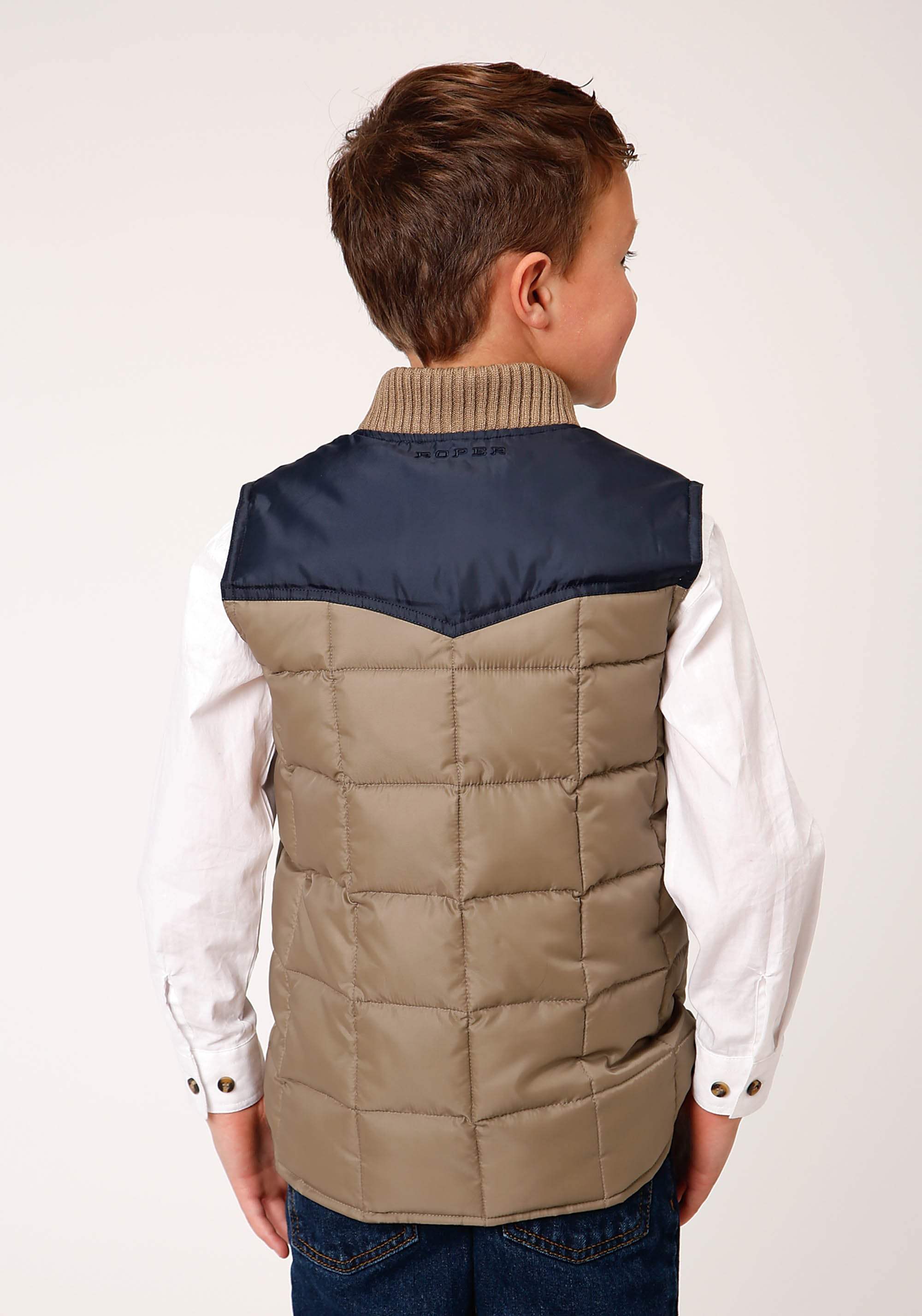 Roper Boys Quilted Poly With Poly Fill Vest Poly Filled Western Vest - Roper - Flyclothing LLC