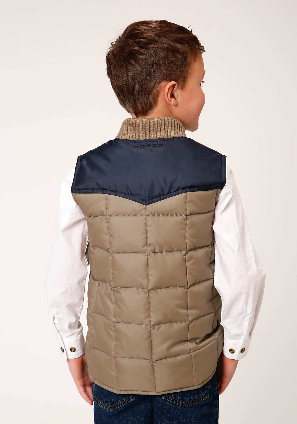 Roper Boys Quilted Poly With Poly Fill Vest Poly Filled Western Vest - Roper - Flyclothing LLC