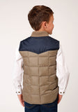 Roper Boys Quilted Poly With Poly Fill Vest Poly Filled Western Vest - Roper