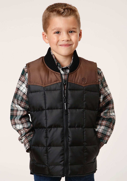 Roper Boys Quilted Polyfilled Vest Poly Filled Western Vest - Roper - Flyclothing LLC