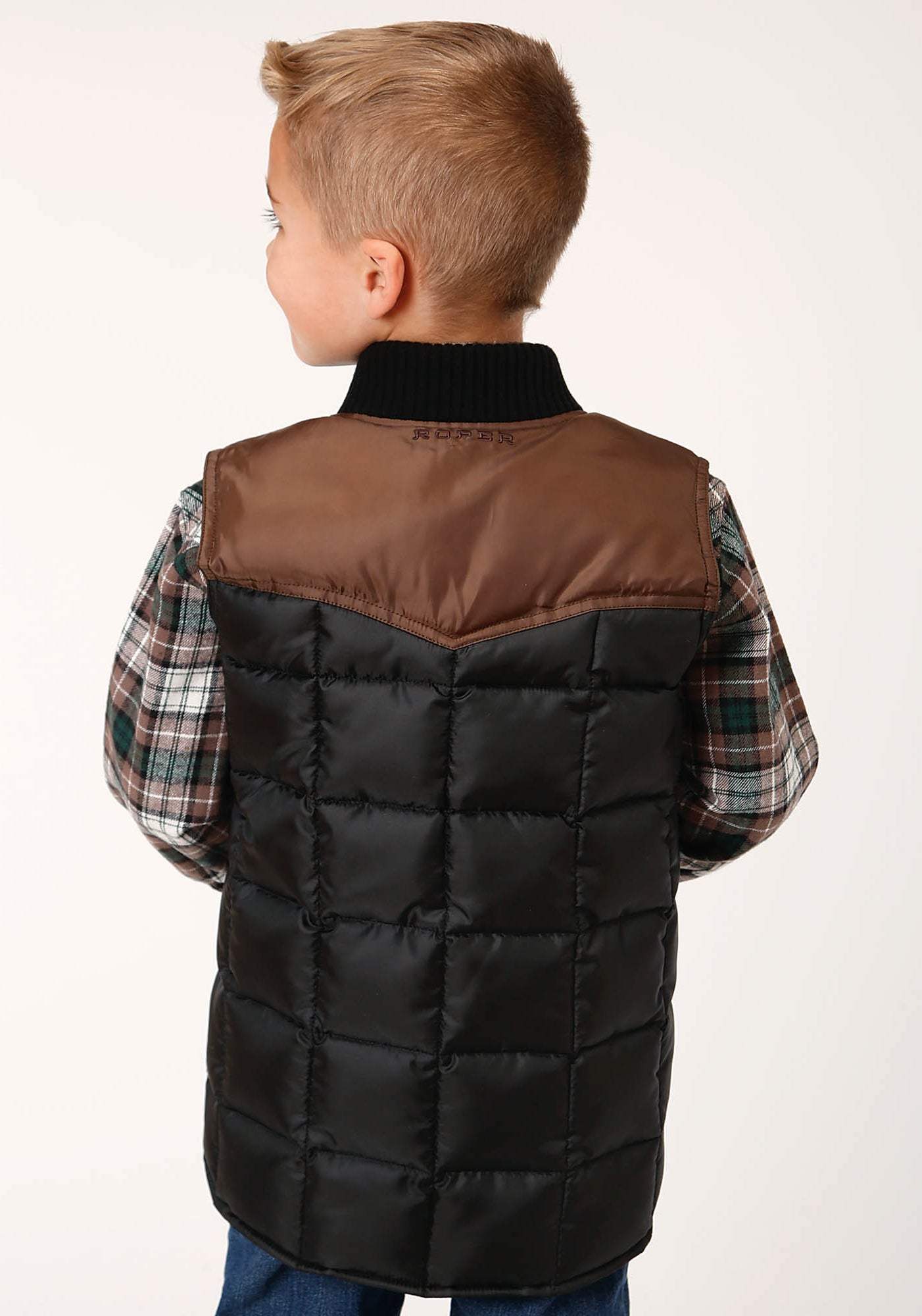 Roper Boys Quilted Polyfilled Vest Poly Filled Western Vest - Roper - Flyclothing LLC