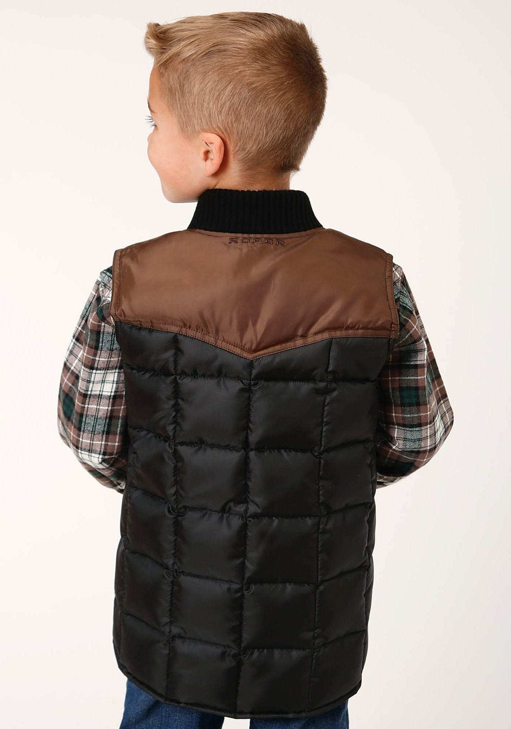 Roper Boys Quilted Polyfilled Vest Poly Filled Western Vest - Roper - Flyclothing LLC