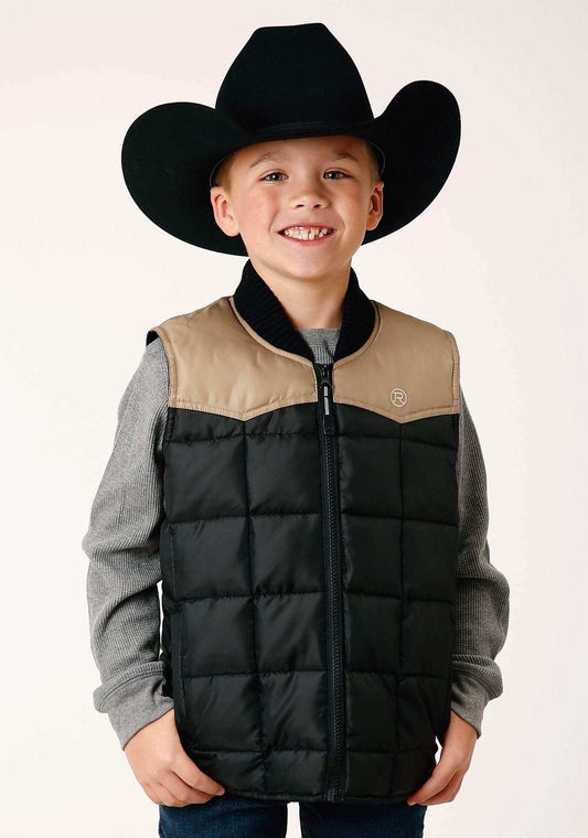 Roper Boys Quilted Polyfilled Vest Poly Filled Western Vest - Roper - Flyclothing LLC