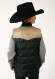 Roper Boys Quilted Polyfilled Vest Poly Filled Western Vest - Roper