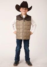 Roper Boys Quilted Polyfilled Vest Poly Filled Western Vest - Roper - Flyclothing LLC
