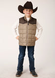 Roper Boys Quilted Polyfilled Vest Poly Filled Western Vest - Roper