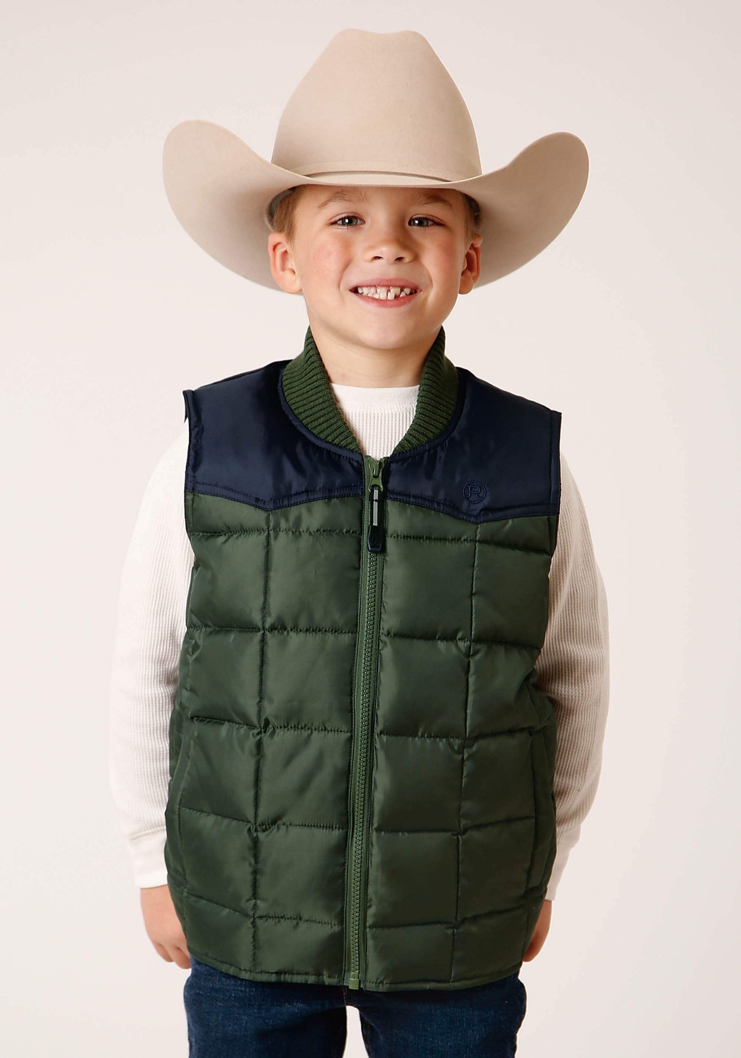 Roper Boys Quilted Polyfilled Vest Poly Filled Western Vest - Roper - Flyclothing LLC