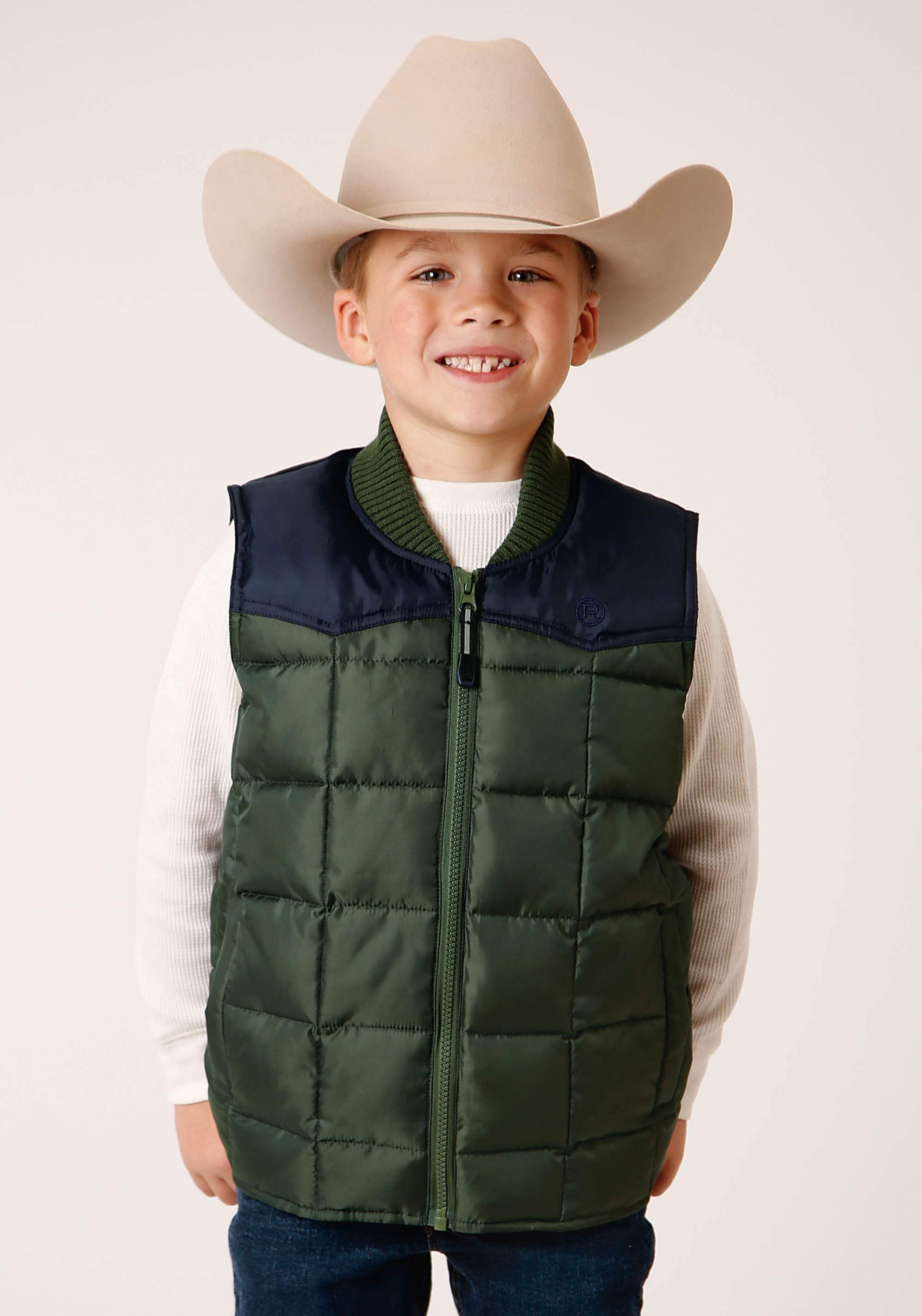 Roper Boys Quilted Polyfilled Vest Poly Filled Western Vest - Roper - Flyclothing LLC