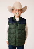 Roper Boys Quilted Polyfilled Vest Poly Filled Western Vest - Roper
