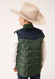 Roper Boys Quilted Polyfilled Vest Poly Filled Western Vest - Roper
