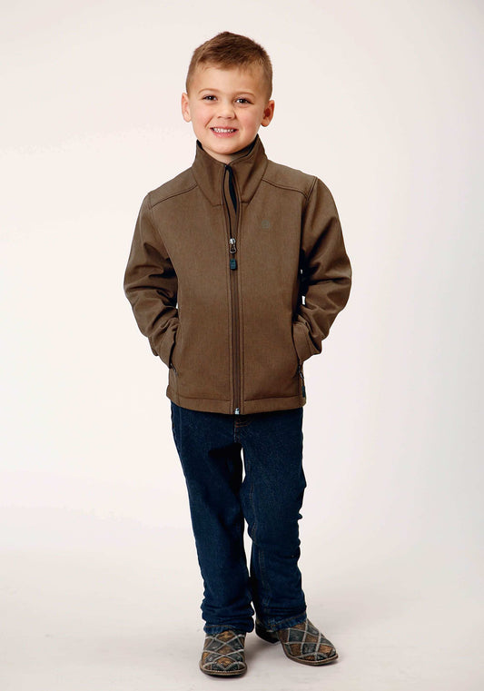 Roper Boys Heather Mocha Soft Shell Tech Jacket - Roper - Flyclothing LLC