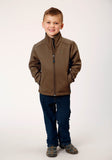 Roper Boys Heather Mocha Soft Shell Tech Jacket - Roper