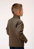Roper Boys Heather Mocha Soft Shell Tech Jacket - Roper