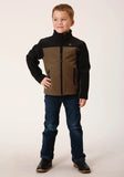 Roper Boys Br Black Combo Soft Shell Tech Jacket - Roper